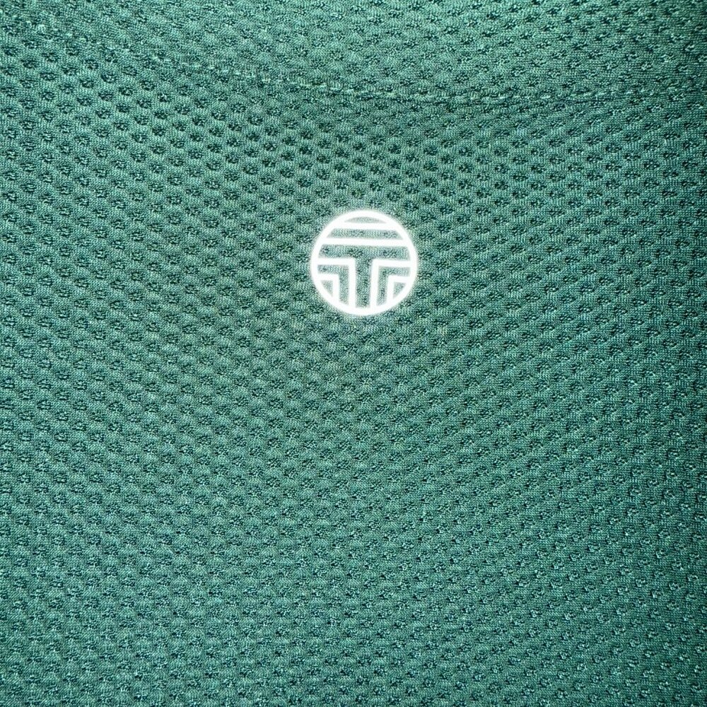 Tory Sport Reflective-Stripe Quarter-Zip Pullover Color: Conifer Size: XL - Picture 6 of 8